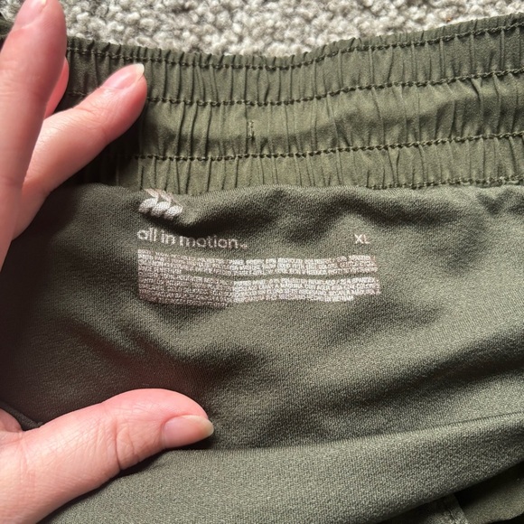 All in Motion Green Athletic Shorts Elastic Waistband Lightweight Athleisure XL - Picture 5 of 9